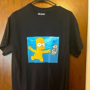 Black Swimming Bart Graphic Tee